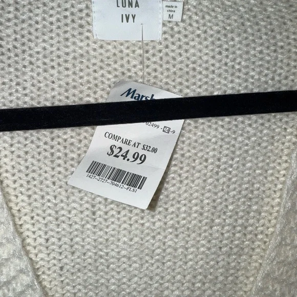 NWT Floral Cardigan Sweater - Cream and Pink - Picture 3 of 3